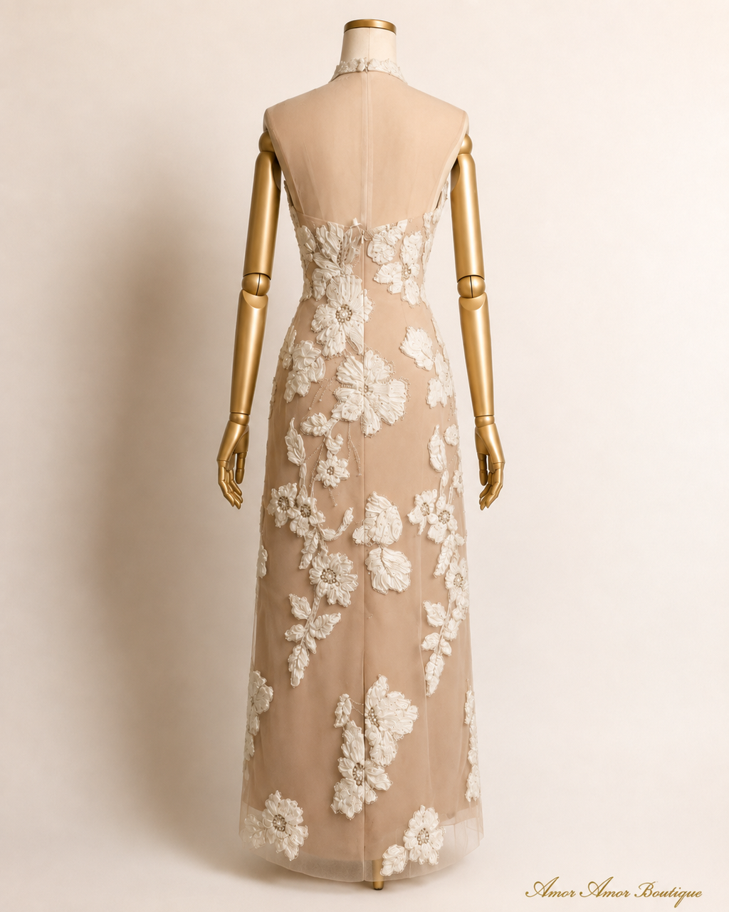 VESTIDO PRINCESA JARDÍN BORDA