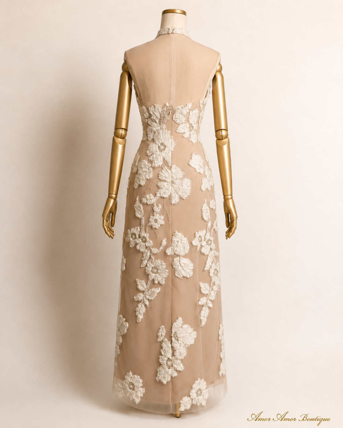 VESTIDO PRINCESA JARDÍN BORDA