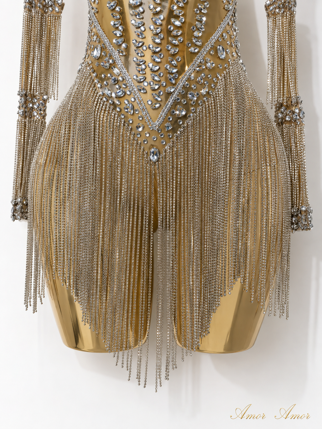 VESTIDO DIVA FRINGE ROYALE