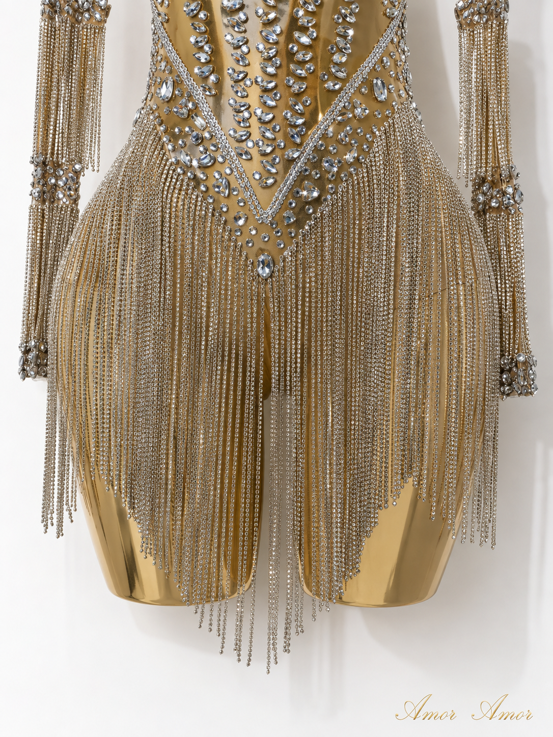 VESTIDO DIVA FRINGE ROYALE