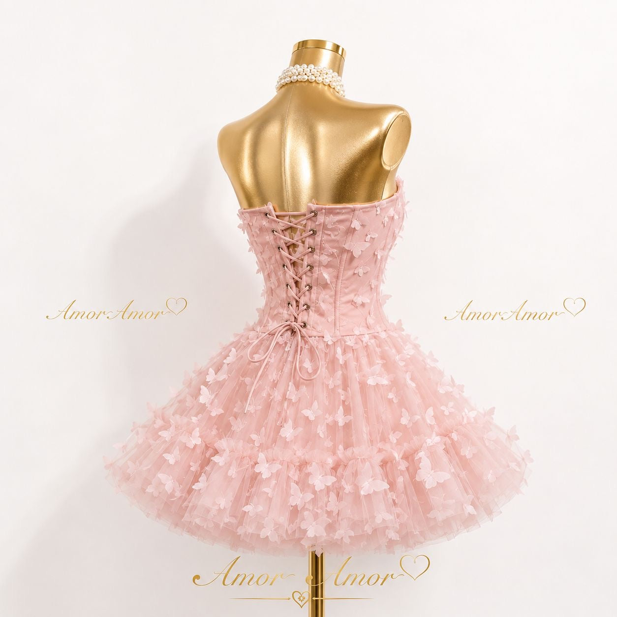 Mini vestido corset Mariposas 3D