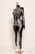 Disfraz Mono Esqueleto Glam "Crystal Bones" - Edición Halloween
