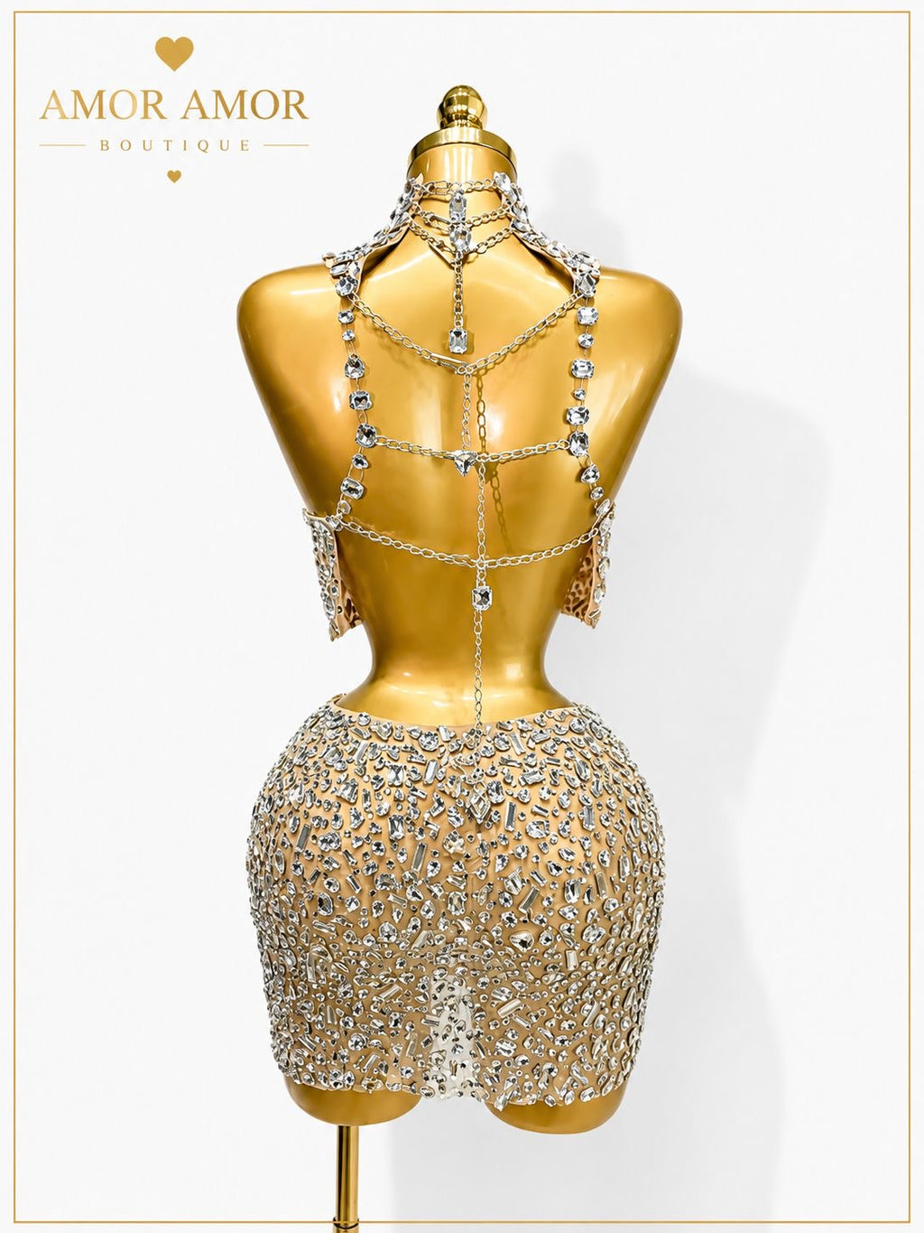 CONJUNTO DE TOP Y FALDA CON CRISTALES, DISFRÚTALO PARA CUALQUIER OCASIÓN